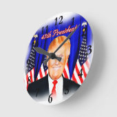 Horloge Ronde 45e Président-Donald Trump _ (Angle)