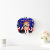 Horloge Ronde 45e Président-Donald Trump _ (Maison)