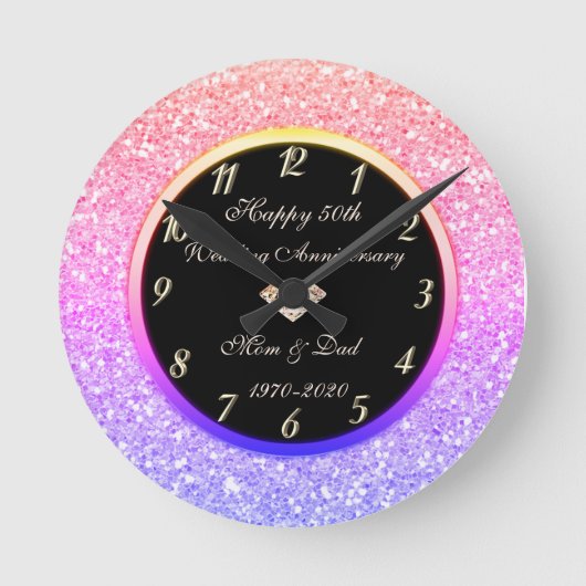 Horloge Ronde 50e anniversaire de l'Mariage de l'Ombre Sequins D (Recto)
