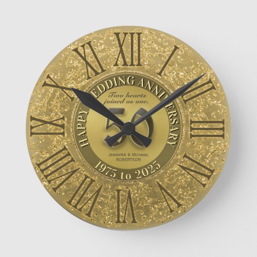 Horloge Ronde 50e anniversaire du Mariage d'or (Recto)