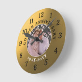 Horloge Ronde 50e Golden Wedding Anniversary (Angle)