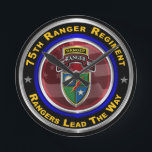 Horloge Ronde 75e Ranger Régiment "Rangers Lead the Way"<br><div class="desc">Display your pride in our Army's only Ranger Régiment ! This specially 75th Ranger Regiment Keepsake Clock makes a wonderful to any who are serving or have served in this Mighty Regiment ! Let all who see this poster know of your support and admiration for the truly remarkable Soldiers along...</div>