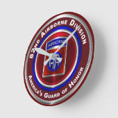 Horloge Ronde 82e division aéroportée Garde d'honneur de l'Améri (Angle)