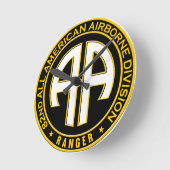 Horloge Ronde 82e Patch Décontracté des Rangers aéroportés améri (Angle)