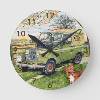 Horloge Ronde 8" Wall Clock "FARM" Design