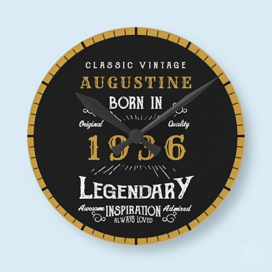 Horloge Ronde 90th Birthday Legend Born 1936