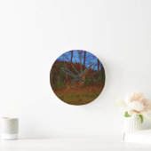 Horloge Ronde A Deer : Gold Red Green et Blue (Maison)
