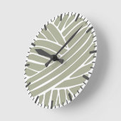 Horloge Ronde À feuillage persistant brouillard Minimal moderne (Angle)