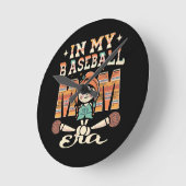 Horloge Ronde À l'ère de ma mère de baseball (Angle)