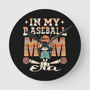 Horloge Ronde À l'ère de ma mère de baseball