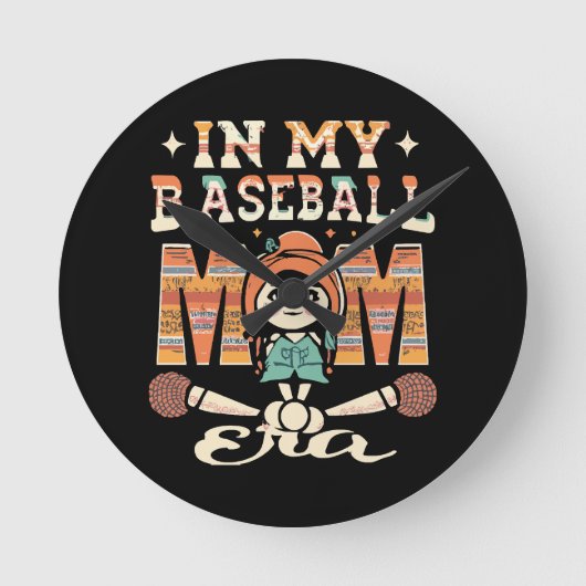 Horloge Ronde À l'ère de ma mère de baseball (Recto)