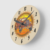 Horloge Ronde À l'horloge Secourt Firefighter (Angle)