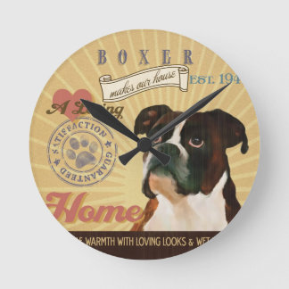 Horloge Ronde A Loving Boxer Makes Our House