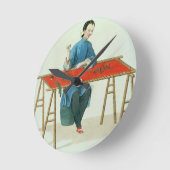 Horloge Ronde A Woman Embroidering (Angle)