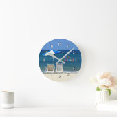 Horloge Ronde Aaah...retraite, détente à la plage (Maison)
