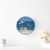 Horloge Ronde Aaah...retraite, une journée à la plage (Maison)