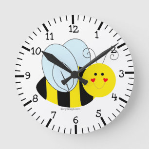 Horloge Ronde Abeille mignonne