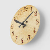 Horloge Ronde abeilles et peigne de miel (Angle)