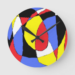 Horloge Ronde Abrégé sur rouge
