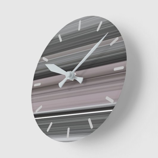 Horloge Ronde Abstract #1: Grey (Angle)