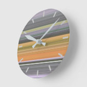 Horloge Ronde Abstract #1: Yellow and grey (Angle)