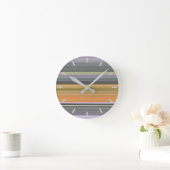 Horloge Ronde Abstract #1: Yellow and grey (Maison)