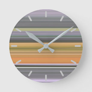 Horloge Ronde Abstract #1: Yellow and grey