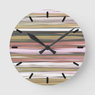 Horloge Ronde Abstract #2: Autumn Fall colors blur