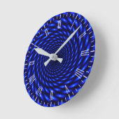 Horloge Ronde Abstract Blue Pattern (Angle)