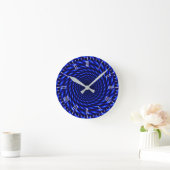 Horloge Ronde Abstract Blue Pattern (Maison)
