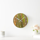 Horloge Ronde Abstract d'Eucalyptus (Maison)