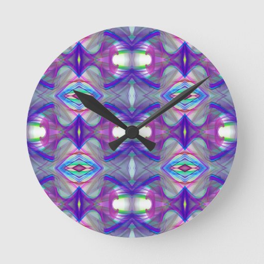Horloge Ronde Abstract Geometric Fractal (Recto)