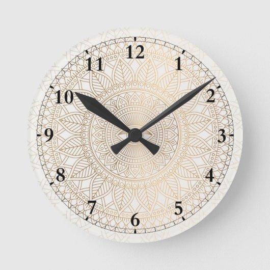 Horloge Ronde Abstract mandala wall clock (Recto)