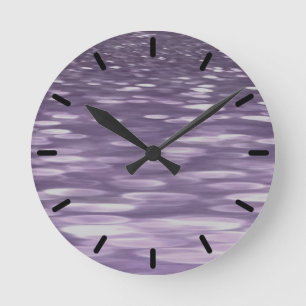Horloge Ronde Abstrait #1 : Ultra Violet Shimmer