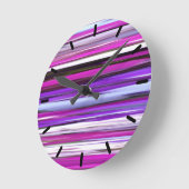 Horloge Ronde Abstrait #2 : Flou pourpre (Angle)