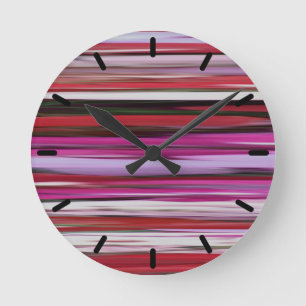 Horloge Ronde Abstrait #2 : Flou rouge