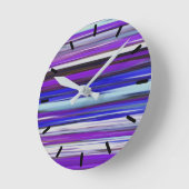 Horloge Ronde Abstrait #2 : Flou ultraviolet (Angle)