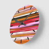 Horloge Ronde Abstrait #2 : Orange blur (Angle)