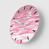 Horloge Ronde Abstrait #3 : Brillant rose (Angle)