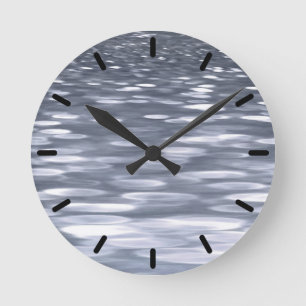 Horloge Ronde Abstrait #3 : Chimeur de gunmetal