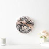 Horloge Ronde Abstrait Anthracite Grey Sienna Art moderne fracta (Maison)