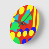Horloge Ronde Abstrait coloré (Angle)