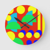 Horloge Ronde Abstrait coloré (Recto)