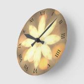 Horloge Ronde Abstrait Flower Bokeh (Angle)