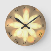 Horloge Ronde Abstrait Flower Bokeh (Recto)