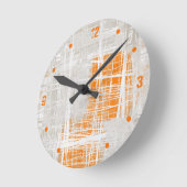 Horloge Ronde Abstrait gris blanc (Angle)
