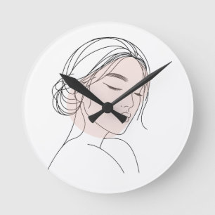 Horloge Ronde Abstrait Minimal Femme monocanal