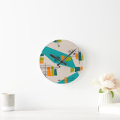 Horloge Ronde Abstrait moderne du milieu du siècle #55 (Maison)