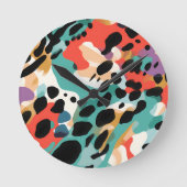 Horloge Ronde Abstrait Motif léopard (Recto)