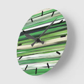 Horloge Ronde Abstrait n° 2 : Flou vert (Angle)